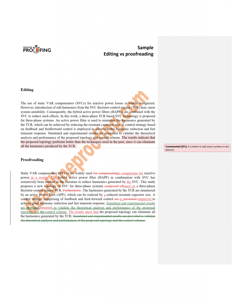 Samples – Deadline Proofing